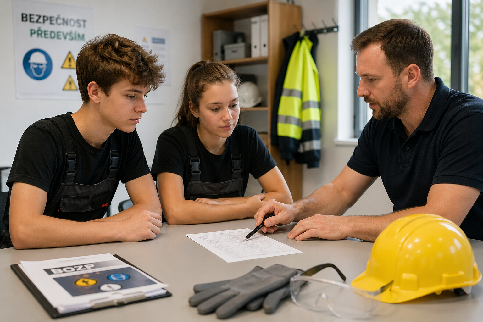 Školení BOZP mladistvých brigádníků — instruktáž na pracovišti